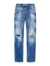 Dsquared2 Cool Guy Distressed Straight Jeans In Blue