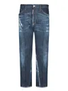 Dsquared2 Tapered Denim Distressed Detailing In Blue