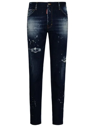 Dsquared2 Men's Paint Splatter Distressed Jeans | Size 46 | S74lb1232s30342470 In Blue