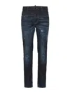 Dsquared2 Distressed Skinny-cut Jeans In Blue
