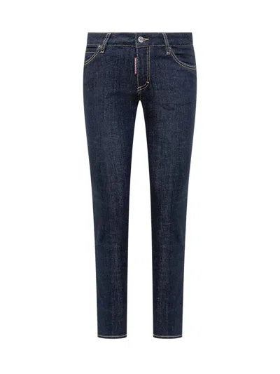 Dsquared2 Low-rise Skinny Jeans In Blue