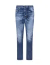 Dsquared2 Blue Dark Easy Wash Skater Jeans