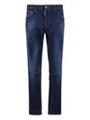 Dsquared2 Denim Jeans Belt Loops Contrast Stitching Pockets In Blue