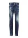 Dsquared2 Medium Easy Red Spots Wash Skater Jean In Blue