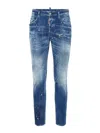 Dsquared2 Dsquared Men Slim Jeans With A Lived-in Effect In Blue