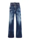 Dsquared2 Wide-leg Jeans In Dark Blue