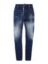 Dsquared2 Distressed Stretch Cotton Jeans In Denim