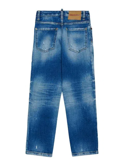 Dsquared2 Kids' Jeans 5 Tasche Unisex In Blue