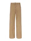 Dsquared2 Denim Straight Trousers In Brown