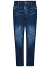 Dsquared2 Blue Cotton Blend Jeans In Blue