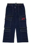 Dsquared2 Jeans Cargo Regular In Denim Blu Scuro