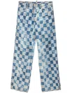 Dsquared2 Checked San Diego Fit Denims 25cm In Blu