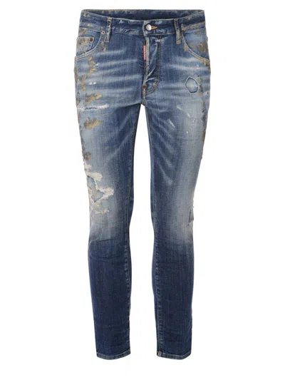 Dsquared2 Jeans Skater In Denim In Denim Azzurro