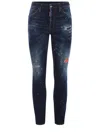 Dsquared2 `sexy Twist` Jeans In Denim Blu