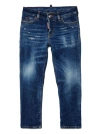 Dsquared2 Logo-tag Straight-leg Stretch-cotton Jeans In Blue