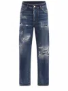 Dsquared2 Cropped 5-pocket Denim Jeans With Waist Loops For Women Ss24 In Denim Azzurro