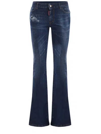 Dsquared2 Jeans  Medium Waist Flare Made Of Denim In Blue