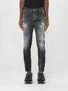 Dsquared2 Slim Fit Distressed Black Jeans With Edgy Detailing In Schwarz