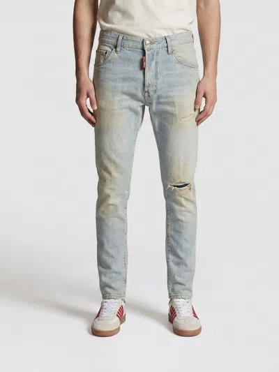 DSQUARED2 DSQUARED2 SKINNY FIT DISTRESSED AND USED DENIM JEANS
