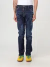 Dsquared2 Blue Jeans With Belt Loops And Logo Patch On The Rear In 蓝色