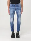 Dsquared2 Dsquared Men Slim Jeans With A Lived-in Effect In Blue