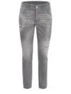 Dsquared2 Skate Jeans Washed-out Effect In Denim Grigio