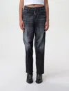 Dsquared2 Straight-leg Jeans With Faded Effect And 5 Pockets In Schwarz