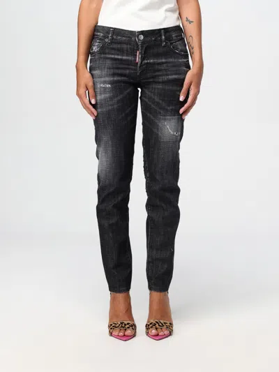 DSQUARED2 JEANS DSQUARED2 WOMAN COLOR BLACK,F86023002