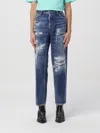 Dsquared2 Distressed Boston Fit Denims 18cm In Denim