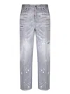 Dsquared2 Slim Fit Cotton Jeans In Gray