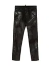 Dsquared2 Metallic-effect Trousers In Green