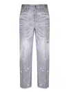 Dsquared2 Slim Fit Cotton Jeans In Grey