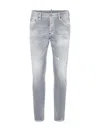 Dsquared2 Faded Grey Slim Fit Skater Jeans In Grey