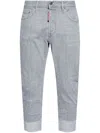 Dsquared2 Tidy Biker Cropped Jeans In Grey
