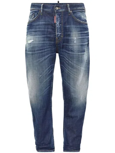 Dsquared2 Mid-rise Straight-leg Jeans In Blu