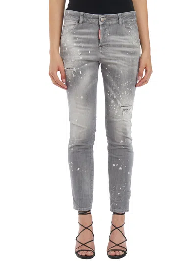 Dsquared2 Jeans In Denim Cool Girl In Gray