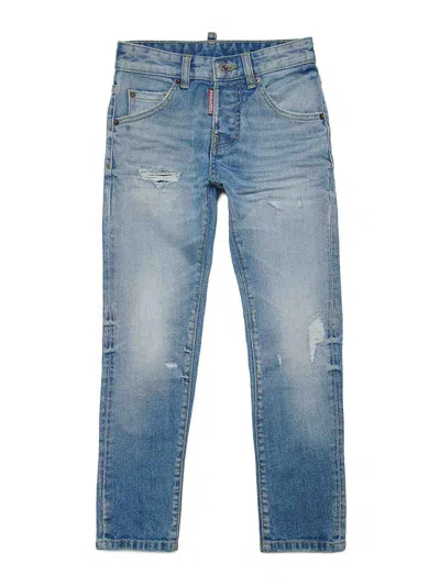 Dsquared2 Jeans In Denim Lavato In Blue