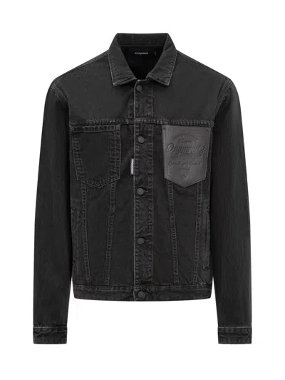 Dsquared2 Jeans Jacket In Black