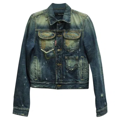Pre-owned Dsquared2 Jeans Jacket With Embroidery In Black