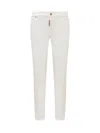 Dsquared2 Medium Waist Twiggy Jeans In White