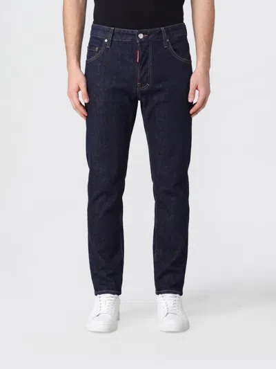 Dsquared2 642 Classic Indigo Straight Jeans In Blue