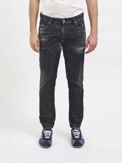 DSQUARED2 DSQUARED2 STRAIGHT USED STRETCH COTTON JEANS,438997002