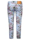 Dsquared2 Flower Print Jeans In Multicolor