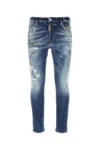 Dsquared2 Skater Distressed Ripped Skinny Jeans In Navy
