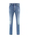 Dsquared2 Man Jeans Blue Size 34 Cotton, Elastane In Navy Blue