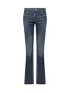 Dsquared2 Medium Waist Jeans In Navy Blue