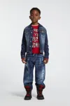 Dsquared2 Regular Dark Blue Jeans With Spots In Blue