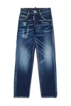 Dsquared2 Jeans Regular Blu Scuro Sfumato In Blue