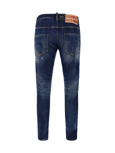 Dsquared2 Jeans "skater" In Denim Blu Scuro