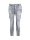 Dsquared2 Slim-fit Jeans With Faded Grey Wash In Gray